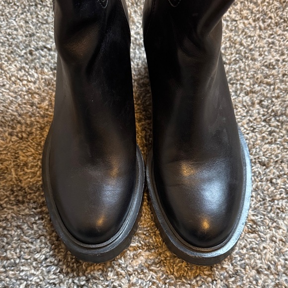 Tamara Mellon Black Mid-Calf Easy Rider Boots - Picture 6 of 9